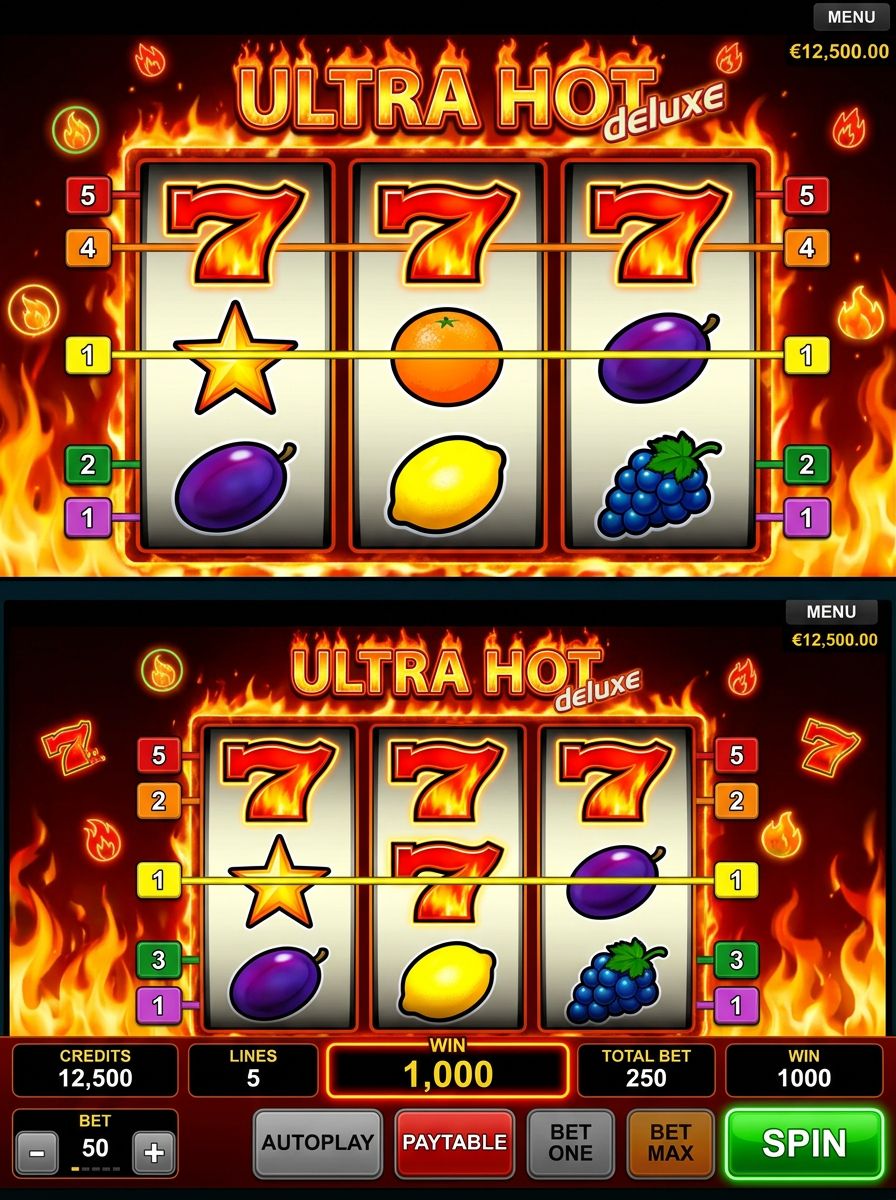 Ultra Hot Deluxe | Online 3 bębny i 5 linii